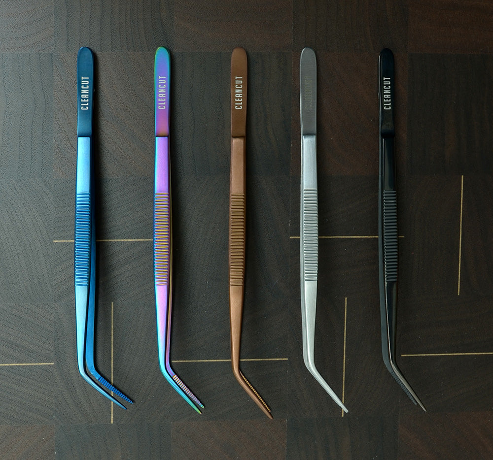 Forceps micro angled