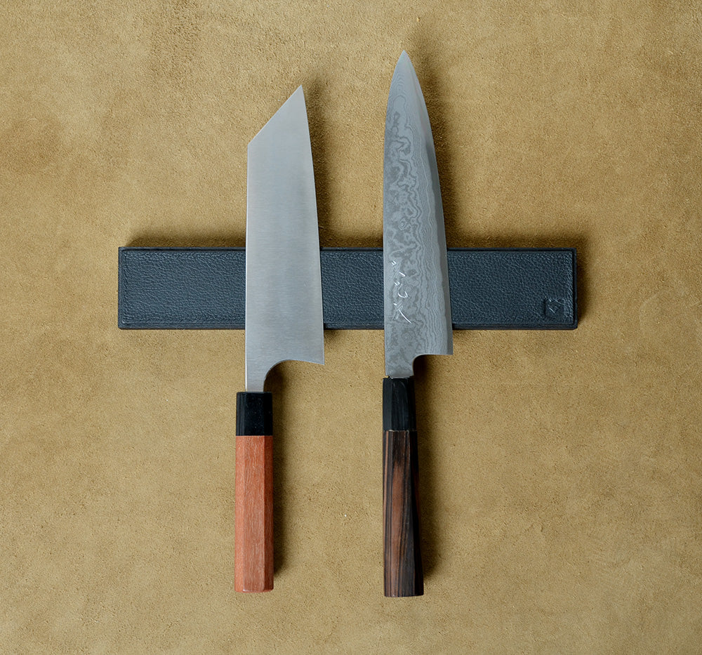 Magnetic strip leather